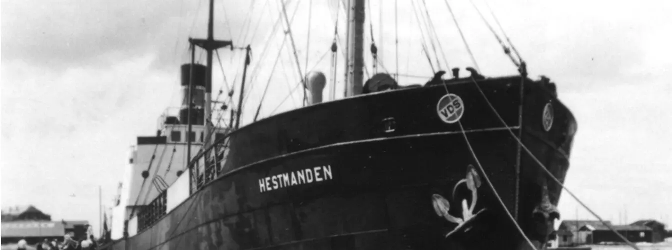 D/S Hestmanden ved kai i Antwerpen 1951.