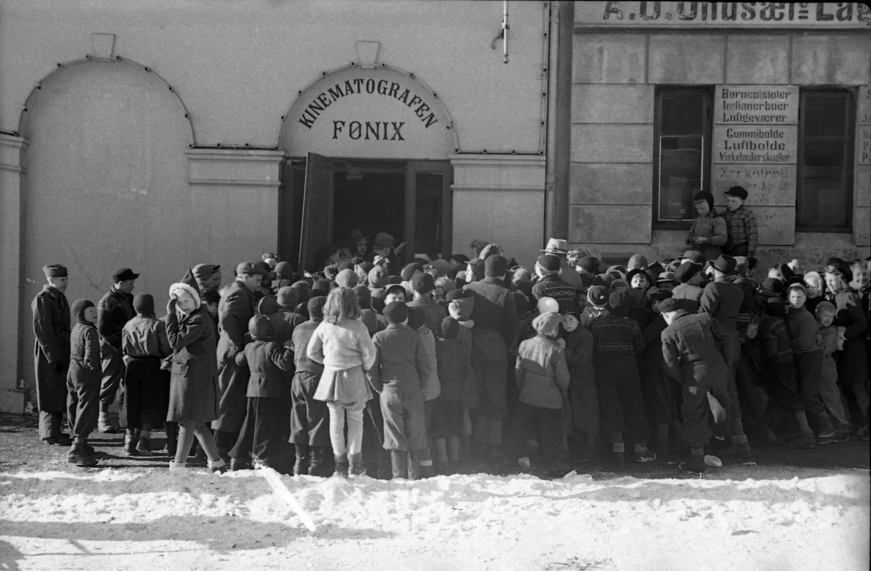 Foto fra Fønix kino i Skippergata, 1932. Foto Agderbilder.