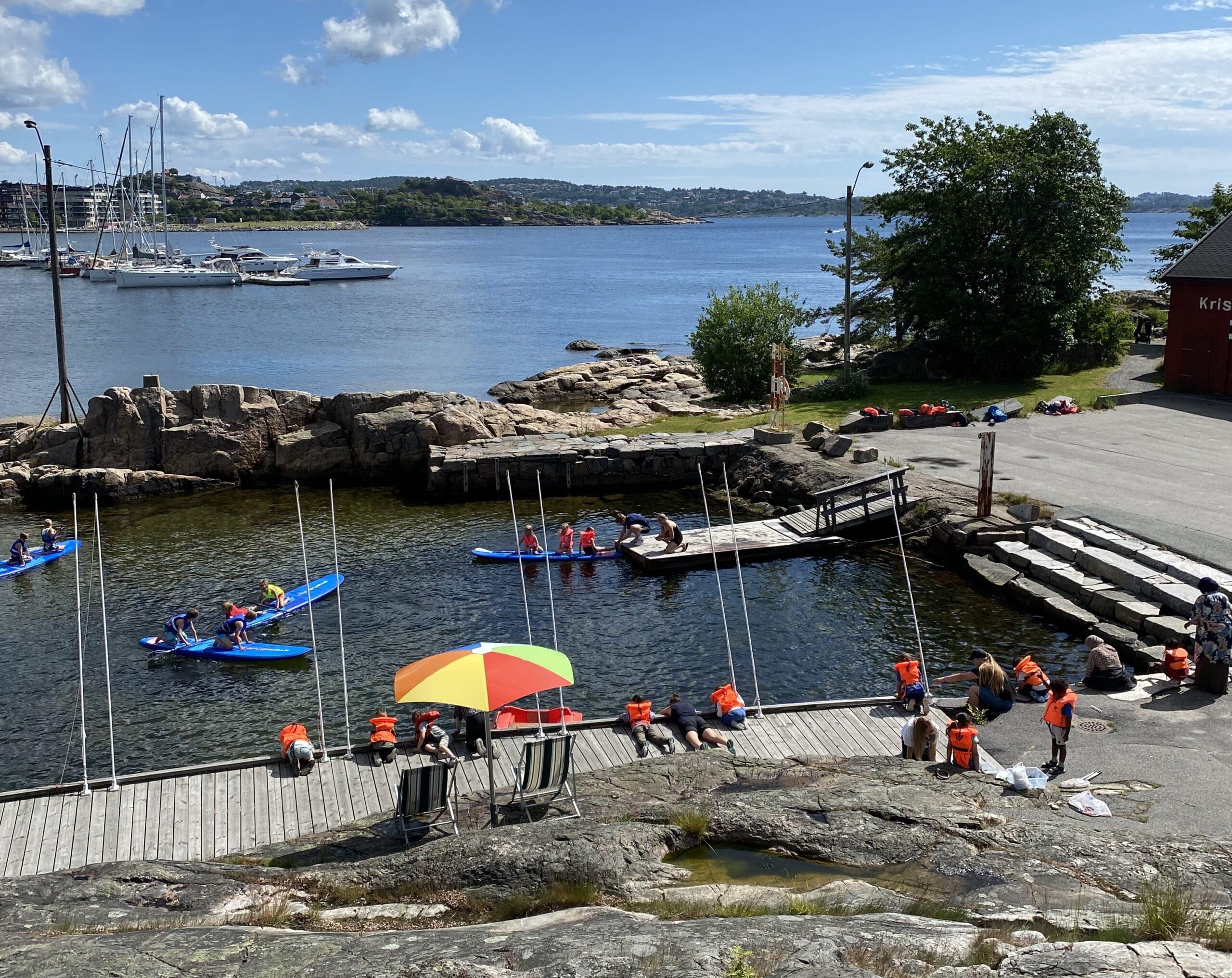 Sommer i Odderøya museumshavn.