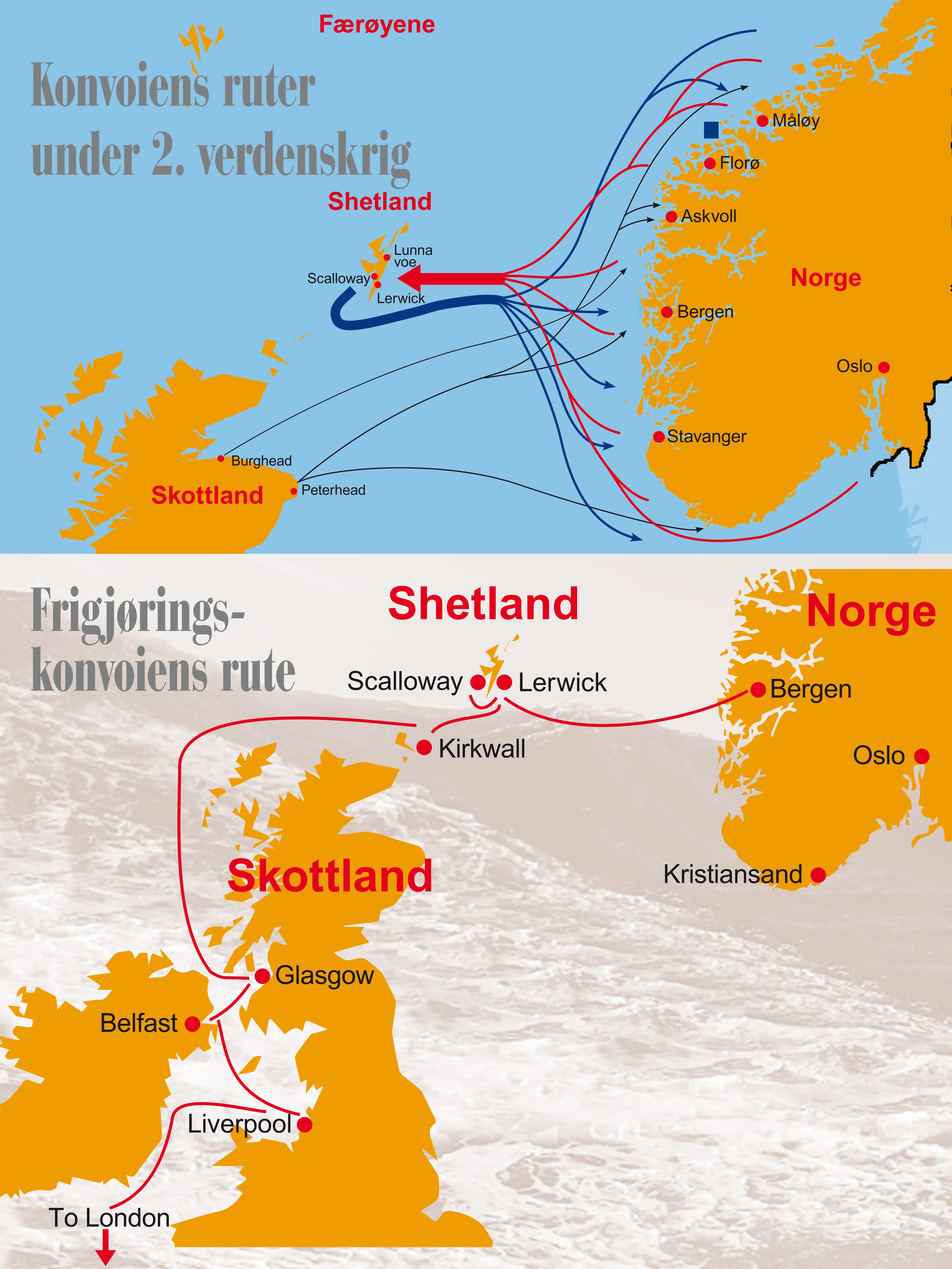 Frigjøringskonvoien 2025 kart.